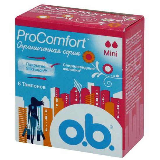 Тампоны женские гигиенические O.B. Pro Comfort Mini (О.Б Про Комфорт Мини) №8